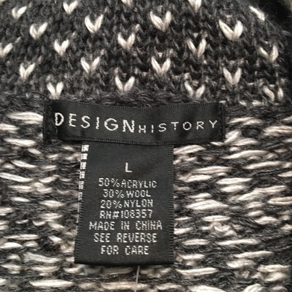 Design History NWT Grey wool Blend Cardigan Large - Picture 6 of 9